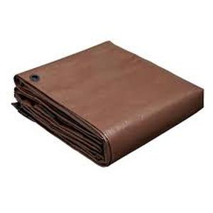 lot 34 image: Everbilt 20 ft. x 30 ft. Brown and Silver Heavy Duty Tarp   Customer Returns See Pictures