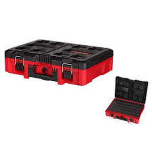 lot 37 image: Milwaukee PACKOUT 16 in. Portable Modular Tool-Box Case with Customizable Insert    Customer Returns See Pictures