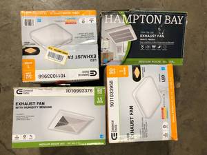 lot 11 image: Lot of Assorted Bathroom Ventilation Fans Various Models and Conditions  Customer Returns See Pictures