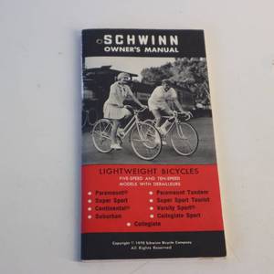 lot 29 image: 1970 Schwinn Owners manual