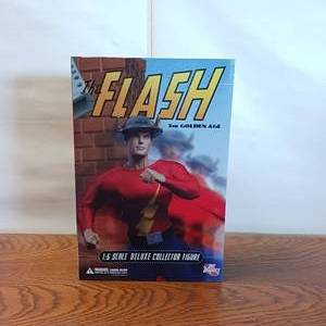 lot 61 image: 2 Super Hero Dolls in Original Box -The Flash and The Flash the Golden Age - DC Comics