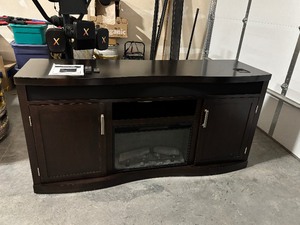 TV Stand with Fireplace and Bluetooth Speaker