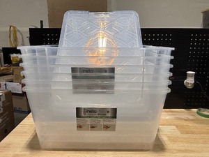 lot 12 image: 45 Quart Totes see pics for condition