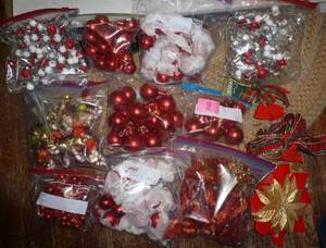 Lot of Red glass ball Ornaments of various size