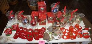 Another big group of ornaments including glass ones that can be personalized