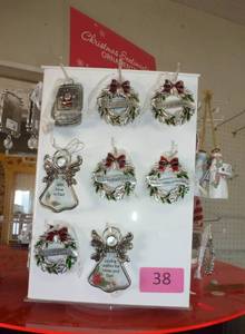 Rotating Store display with ornaments