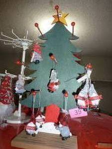 2 store displays with Gnome ornaments
