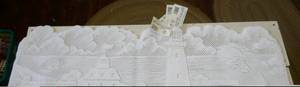 Set of 4 longer lighthouse lace table runners and 4 shorter, one tea