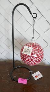 Mozaic hanging gazing ball (6 in)with hanger