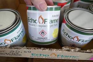6 cans of EchoFlame fireplace gel fuel