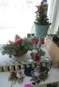 Holiday and Everyday greenery and candle holders