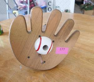 Unique homemade Baseball glove birdhouse
