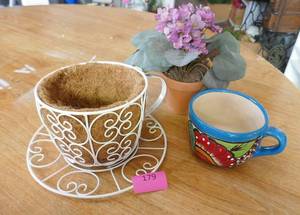 Coffee cup planters