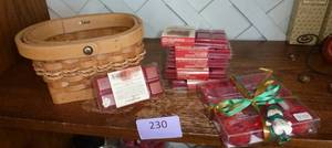 wicker basket and candles
