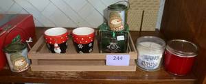 7 candles in holders