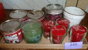 10 candles in holders
