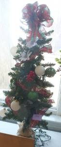 3 ft Christmas tree with lights and decorations