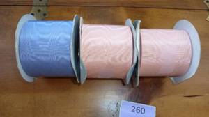 2 full 3 inch spools of Moire ribbon 25 yards and 1 almost full