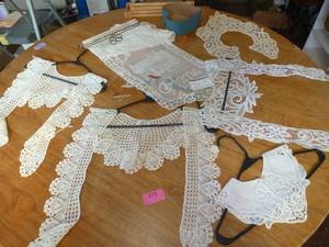 lace collars and wall hanging