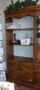 Wood cabinet (contents not included)