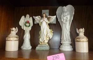 Religious figures, the 2 smaller are candles