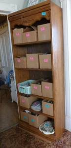 Wood cabinet (contents not included)