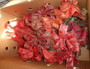 Box of Christmas bows