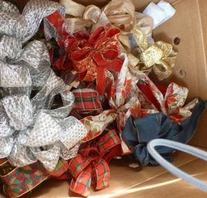Box of Christmas bows