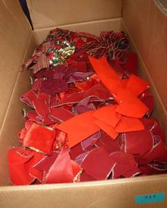 Box of Christmas bows