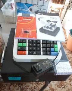 Working Royal 410DX cash register and tape