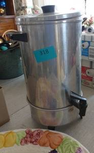 Coffee pot and turkey plate