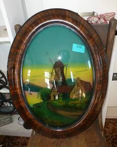 antique oval frame picture