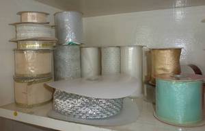 Spools of ribbon and mesh