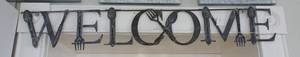 Metal welcome sign 42 inches wide