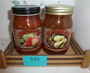 1 jar of Apple salsa and 1 jar of Cinnamon Pear preserves