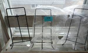 picture frame stands or the larger ones are good for stepping stones etc