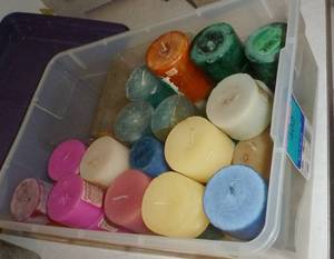 container of candles
