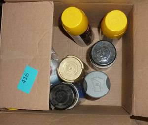 cans of paint and snow