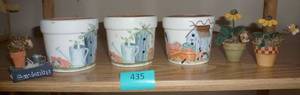 handpainted planter pots and small dcor