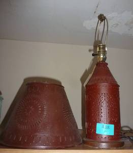 metal lamp and shade