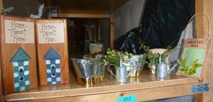 small planters, wall hangings 