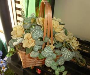 arrangement of yellow flowers and a bunch of silks for your own creations