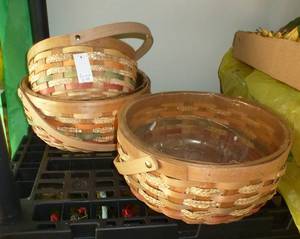 3 nice wicker basket planters