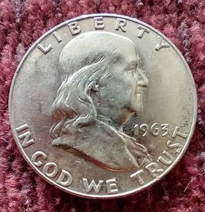 lot 26 image: 1963-D Franklin Half Dollar