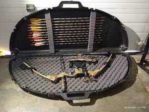 lot 42 image: Browning Striker Compound Bow With Case & Arrows