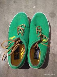 lot 45 image: Pair of Ralph Lauren Polo Canvas Tennis Shoes (Mens)