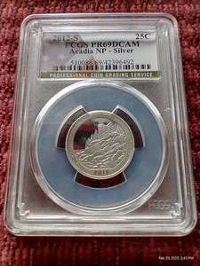 lot 82 image: 2012-S Acadia National Park Silver Quarter - PCGS PR69DCAM