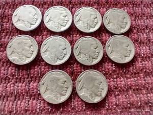 lot 83 image: (10) Buffalo Nickels