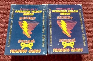 lot 93 image: (2) Sets of Operation Yellow Ribbon Desert Storm Trading Cards