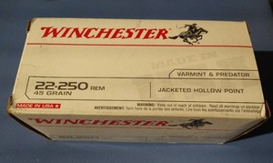 lot 110 image: Box of Winchester 22-250 Ammo